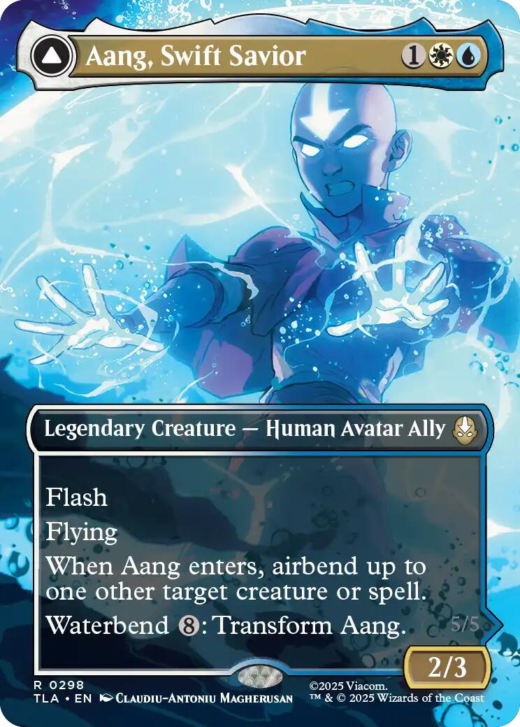 Aang, Swift Savior (298) (Borderless) [Avatar: The Last Airbender] | Black Swamp Games