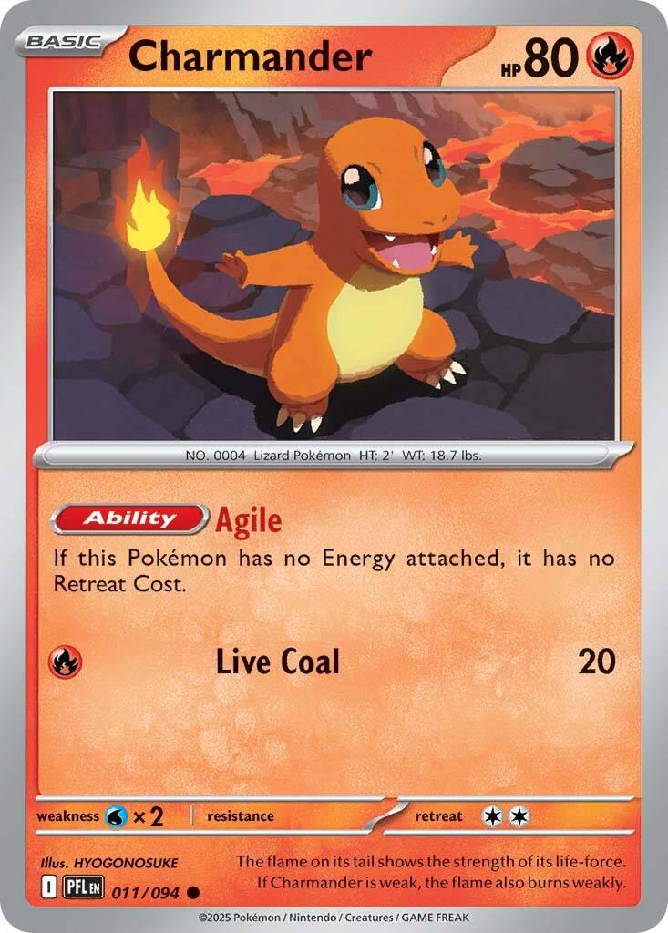 Charmander (011/094) [Mega Evolution: Phantasmal Flames] | Black Swamp Games