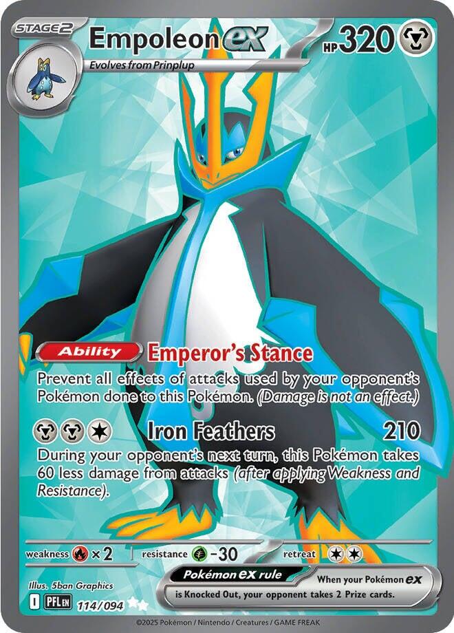 Empoleon ex (114/094) [Mega Evolution: Phantasmal Flames] | Black Swamp Games