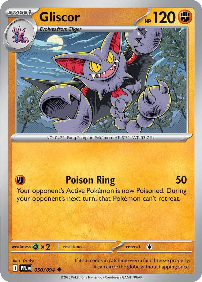 Gliscor (050/094) [Mega Evolution: Phantasmal Flames] | Black Swamp Games