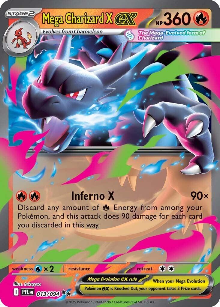 Mega Charizard X ex (013/094) [Mega Evolution: Phantasmal Flames] | Black Swamp Games