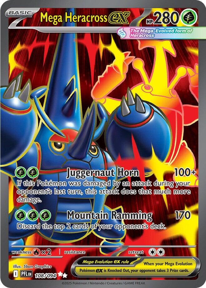 Mega Heracross ex (108/094) [Mega Evolution: Phantasmal Flames] | Black Swamp Games