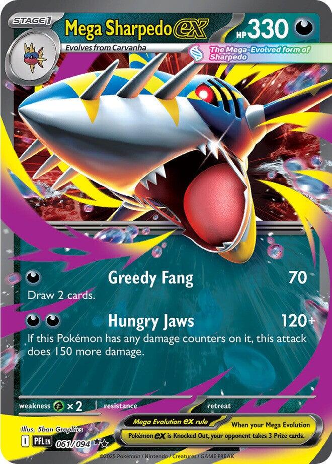 Mega Sharpedo ex (061/094) [Mega Evolution: Phantasmal Flames] | Black Swamp Games