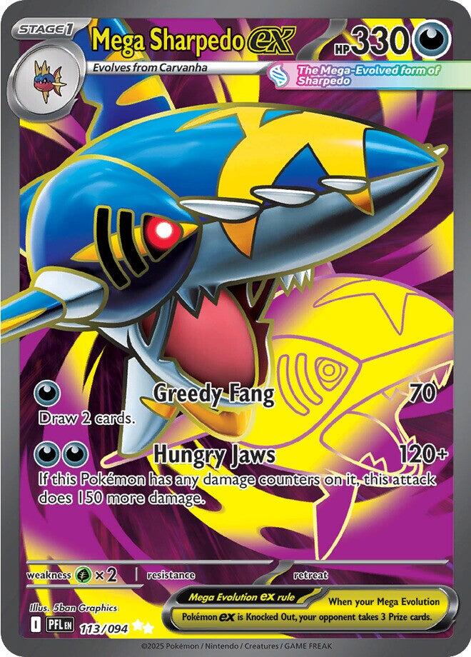 Mega Sharpedo ex (113/094) [Mega Evolution: Phantasmal Flames] | Black Swamp Games