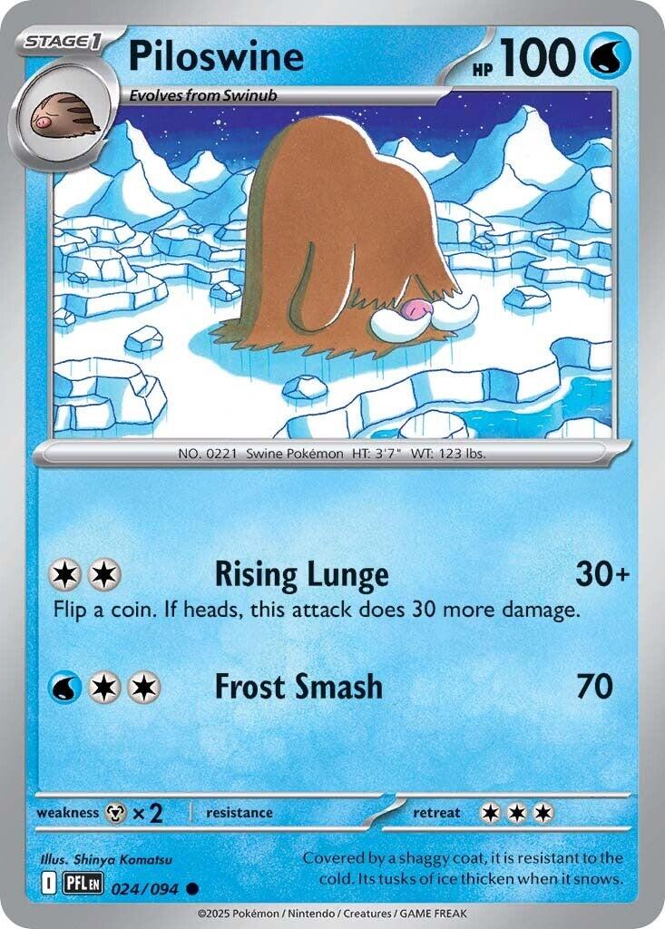 Piloswine (024/094) [Mega Evolution: Phantasmal Flames] | Black Swamp Games
