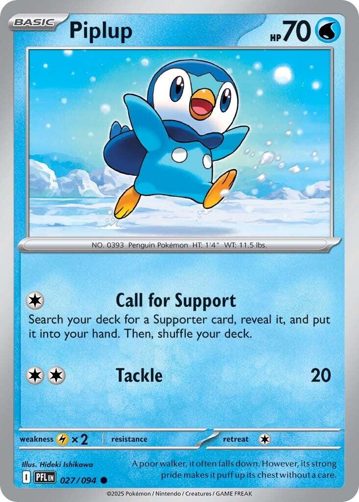 Piplup (027/094) [Mega Evolution: Phantasmal Flames] | Black Swamp Games