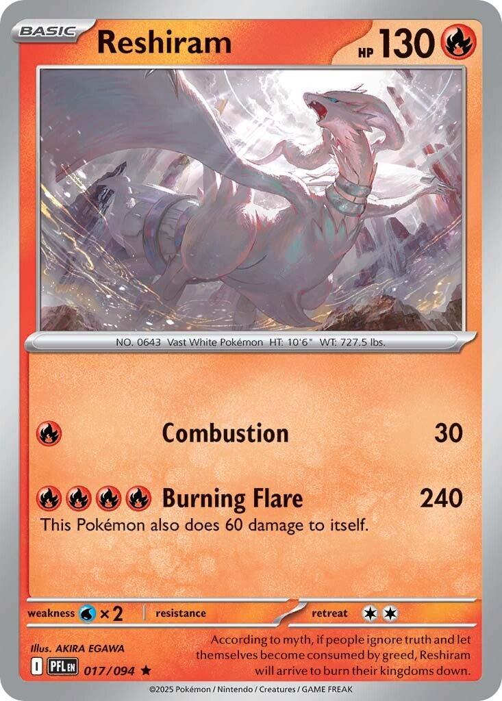Reshiram (017/094) [Mega Evolution: Phantasmal Flames] | Black Swamp Games