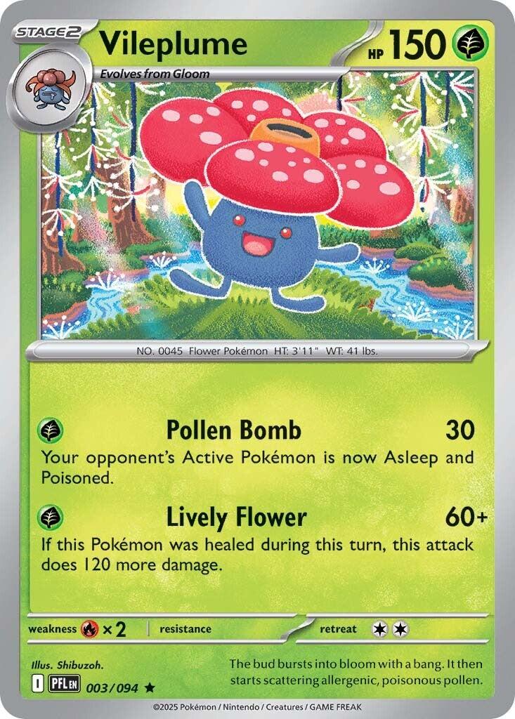 Vileplume (003/094) [Mega Evolution: Phantasmal Flames] | Black Swamp Games