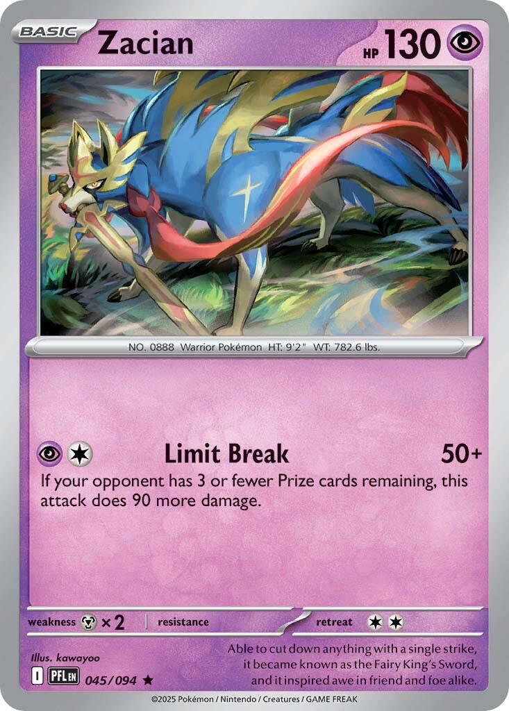 Zacian (045/094) [Mega Evolution: Phantasmal Flames] | Black Swamp Games