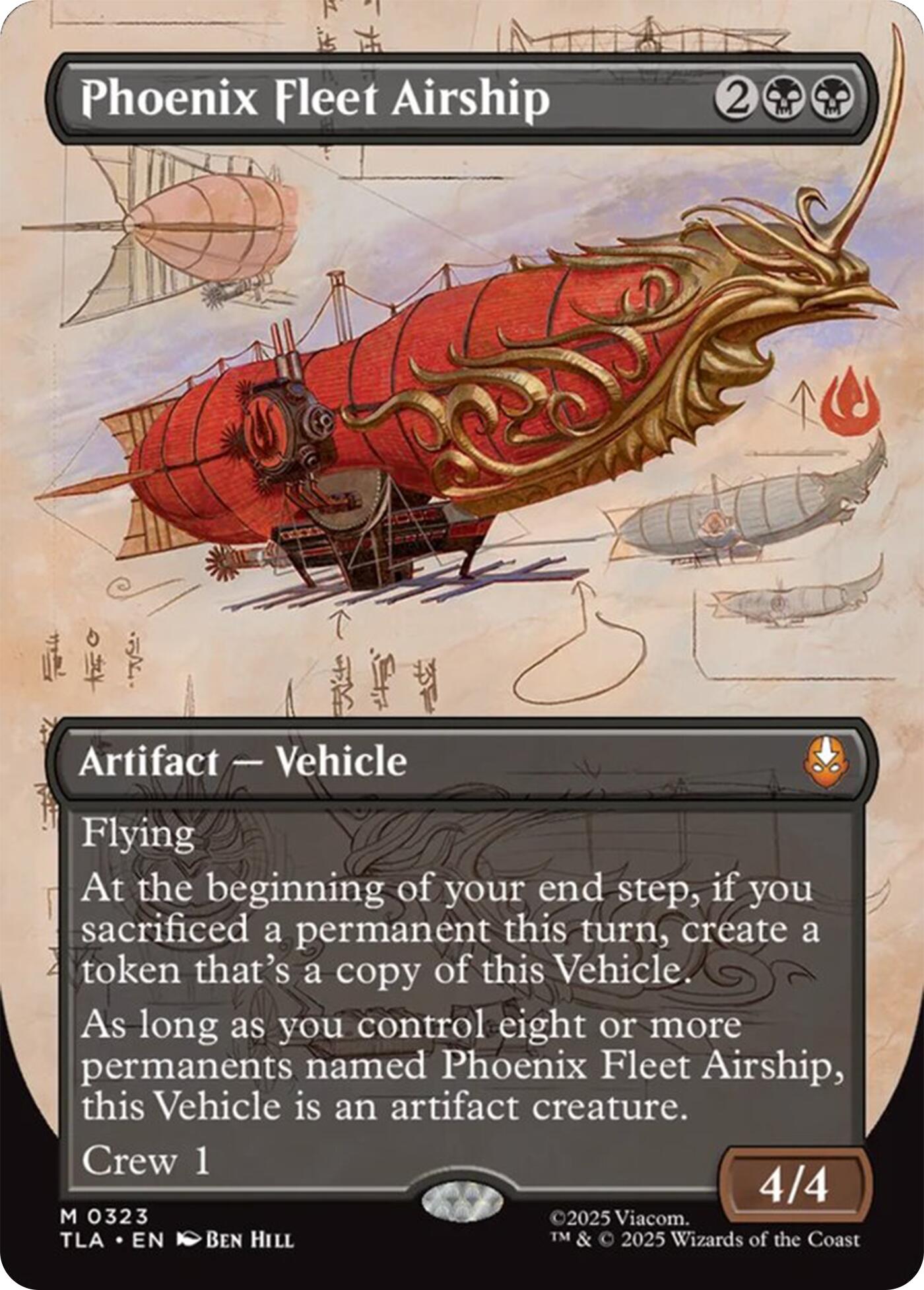 Phoenix Fleet Airship (Borderless) [Avatar: The Last Airbender] | Black Swamp Games