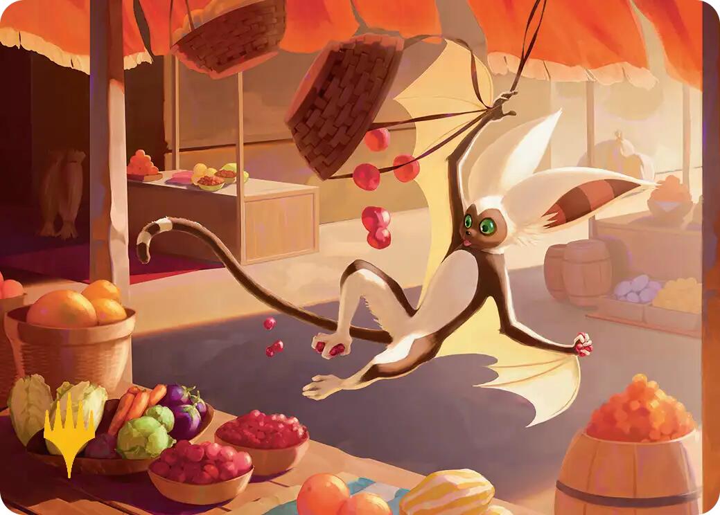 Momo, Playful Pet Art Card (Gold-Stamped Planeswalker Symbol) [Avatar: The Last Airbender Art Series] | Black Swamp Games