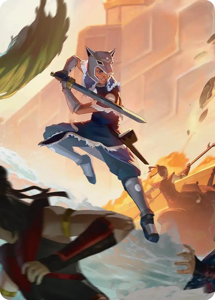 Sokka's Charge Art Card [Avatar: The Last Airbender Art Series] | Black Swamp Games