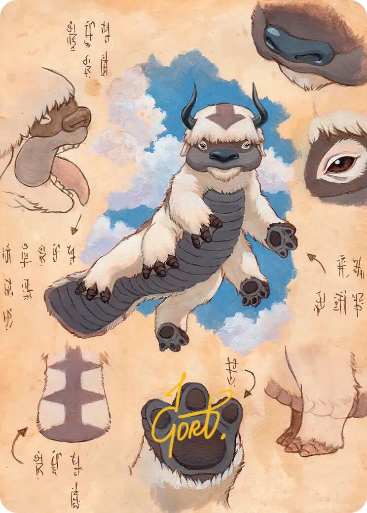 Appa, Steadfast Guardian Art Card (Gold-Stamped Signature) [Avatar: The Last Airbender Art Series] | Black Swamp Games