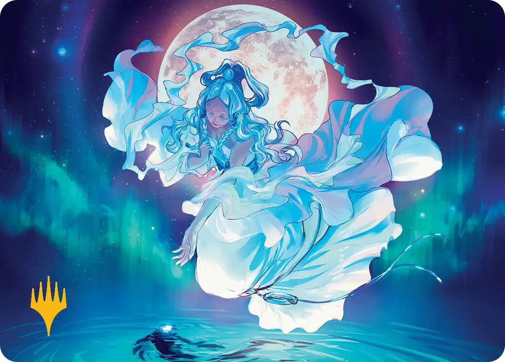 Yue, the Moon Spirit Art Card (Gold-Stamped Planeswalker Symbol) [Avatar: The Last Airbender Art Series] | Black Swamp Games