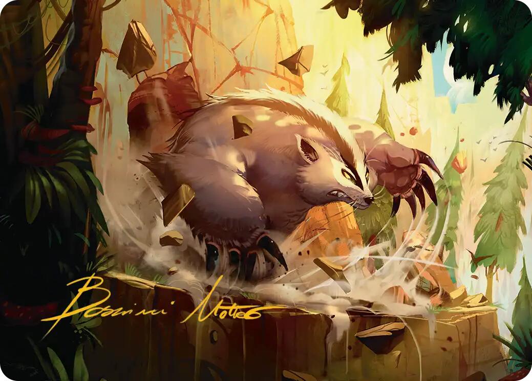 Badgermole Art Card (Gold-Stamped Signature) [Avatar: The Last Airbender Art Series] | Black Swamp Games