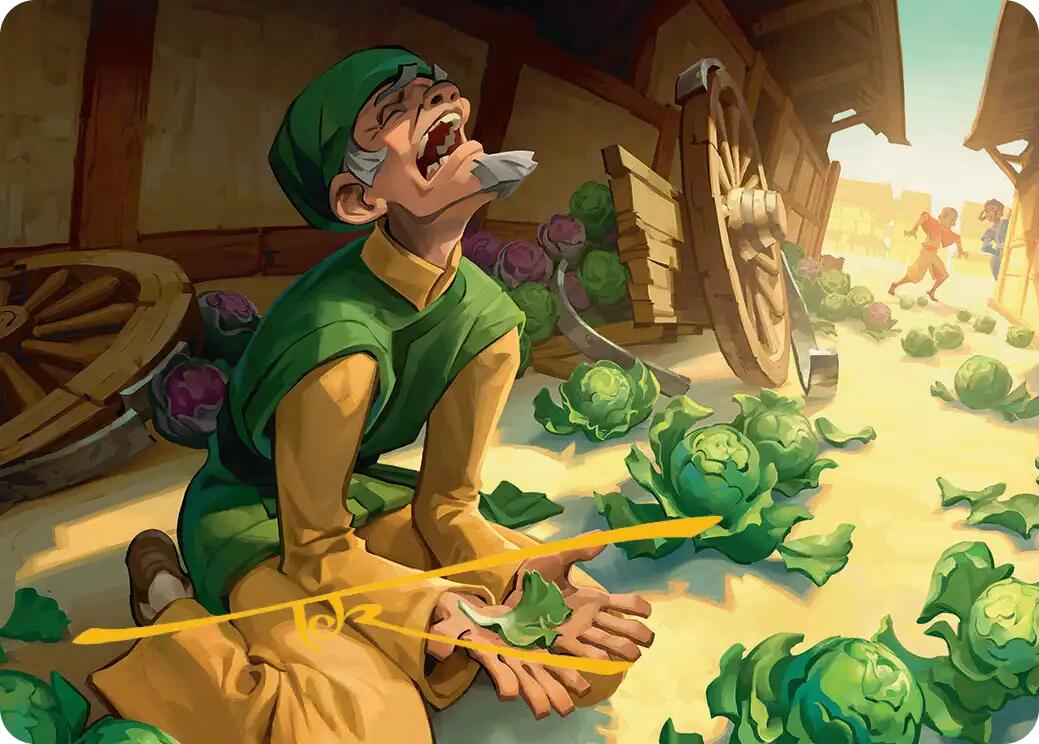 Unlucky Cabbage Merchant Art Card (Gold-Stamped Signature) [Avatar: The Last Airbender Art Series] | Black Swamp Games