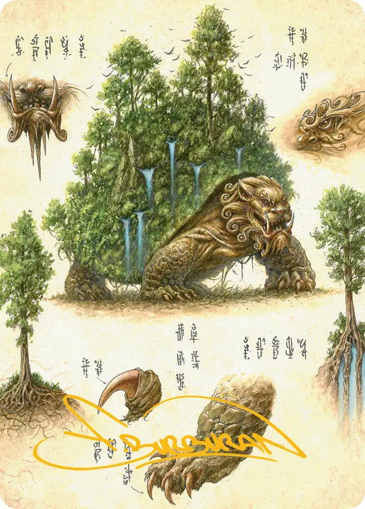 The Lion-Turtle Art Card (Gold-Stamped Signature) [Avatar: The Last Airbender Art Series] | Black Swamp Games