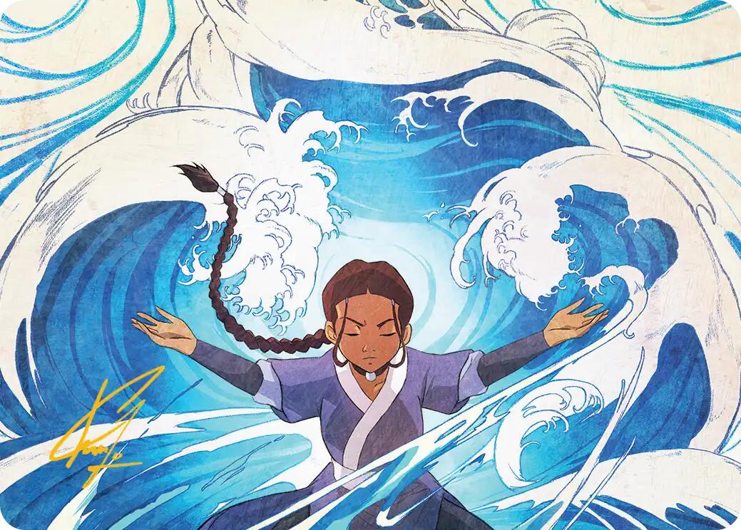 Katara, Water Tribe's Hope Art Card (Gold-Stamped Signature) [Avatar: The Last Airbender Art Series] | Black Swamp Games