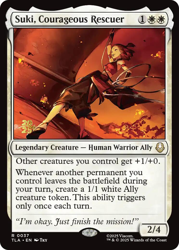Suki, Courageous Rescuer [Avatar: The Last Airbender Prerelease Cards] | Black Swamp Games