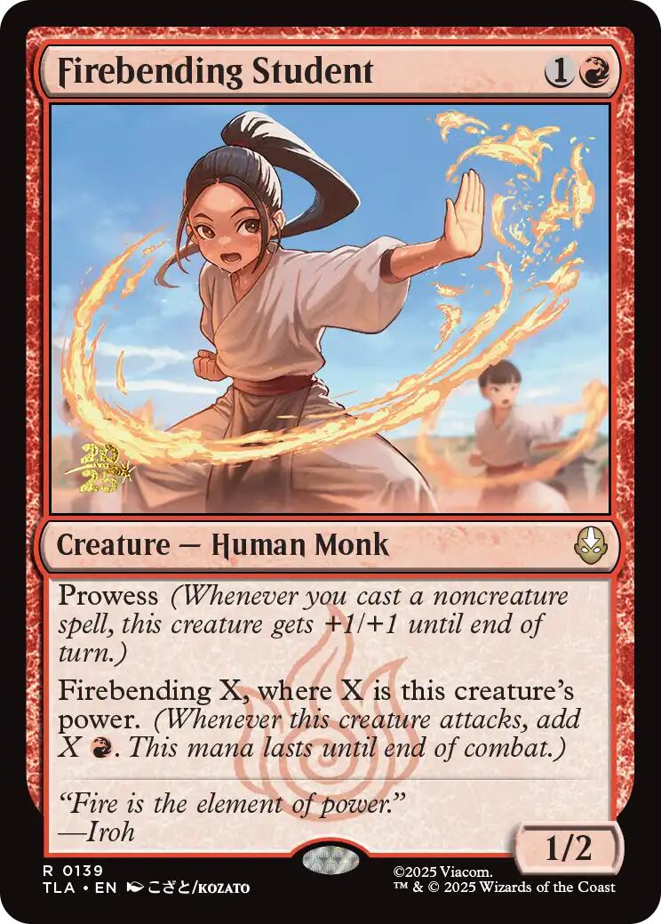 Firebending Student [Avatar: The Last Airbender Prerelease Cards] | Black Swamp Games