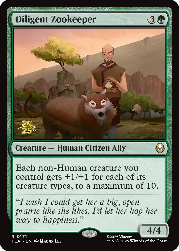 Diligent Zookeeper [Avatar: The Last Airbender Prerelease Cards] | Black Swamp Games