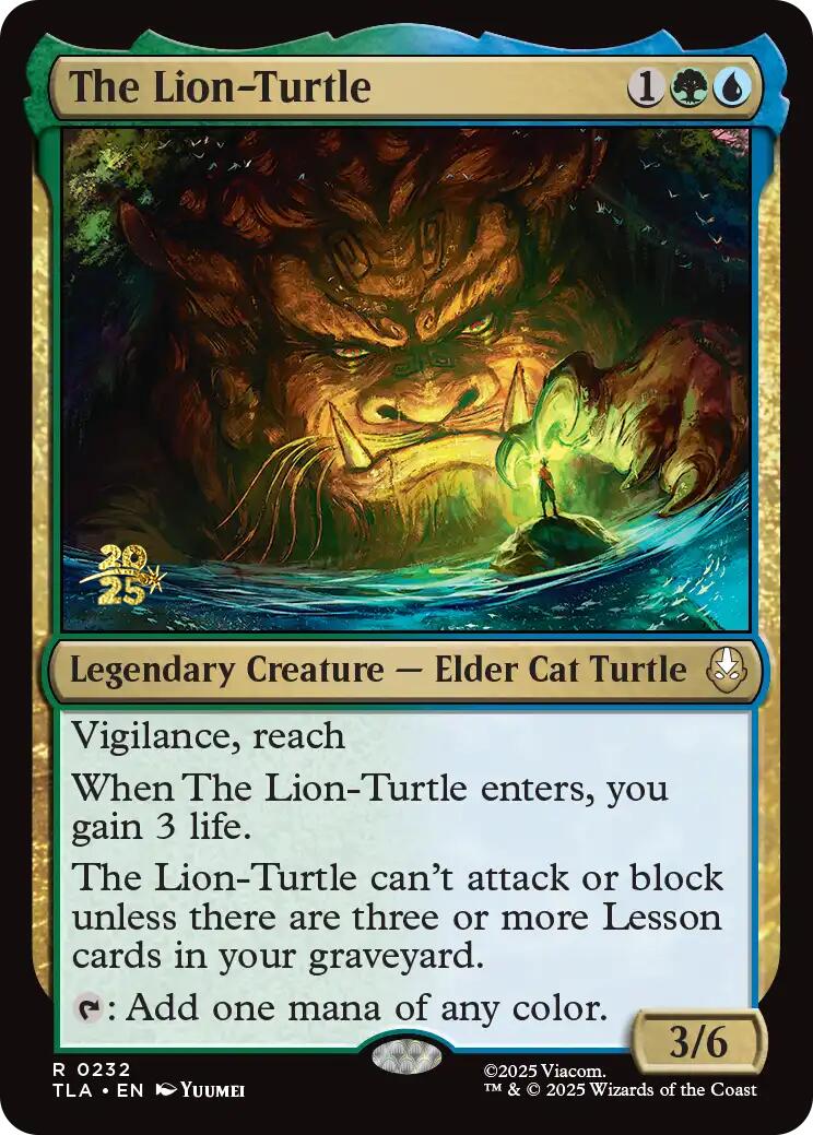 The Lion-Turtle [Avatar: The Last Airbender Prerelease Cards] | Black Swamp Games