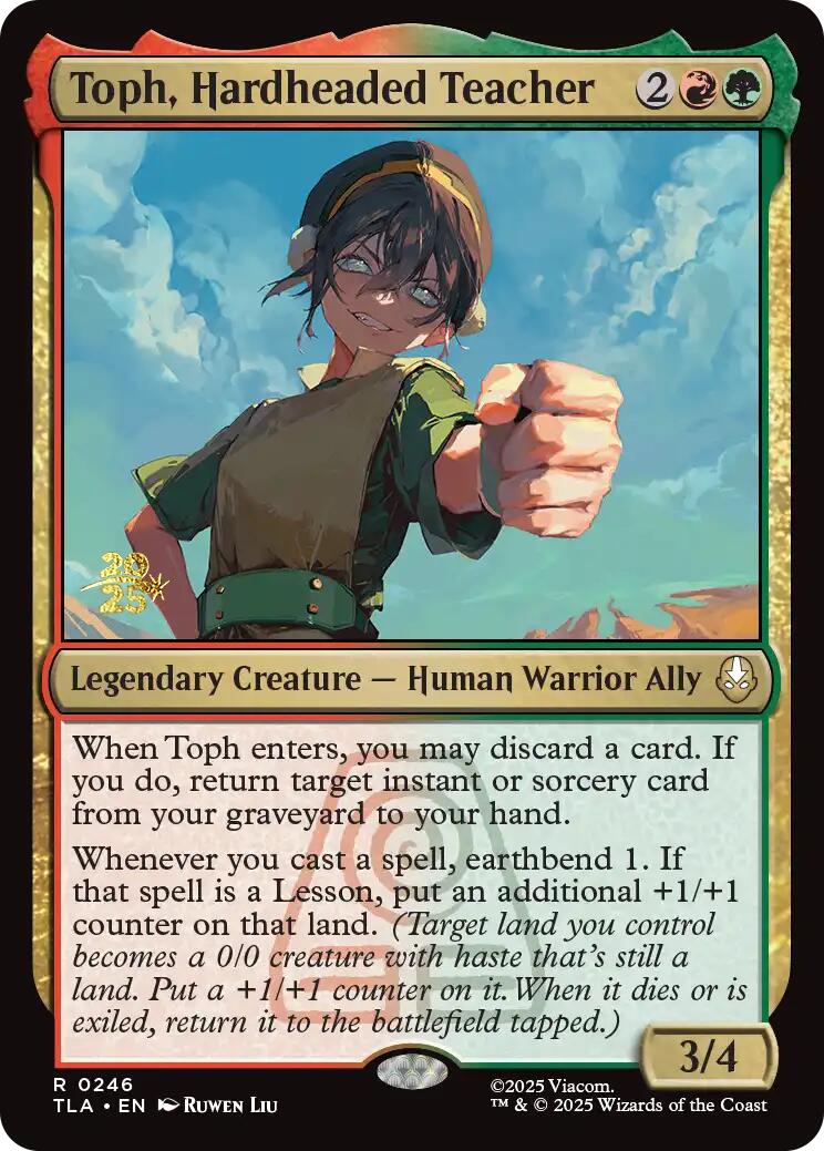 Toph, Hardheaded Teacher [Avatar: The Last Airbender Prerelease Cards] | Black Swamp Games