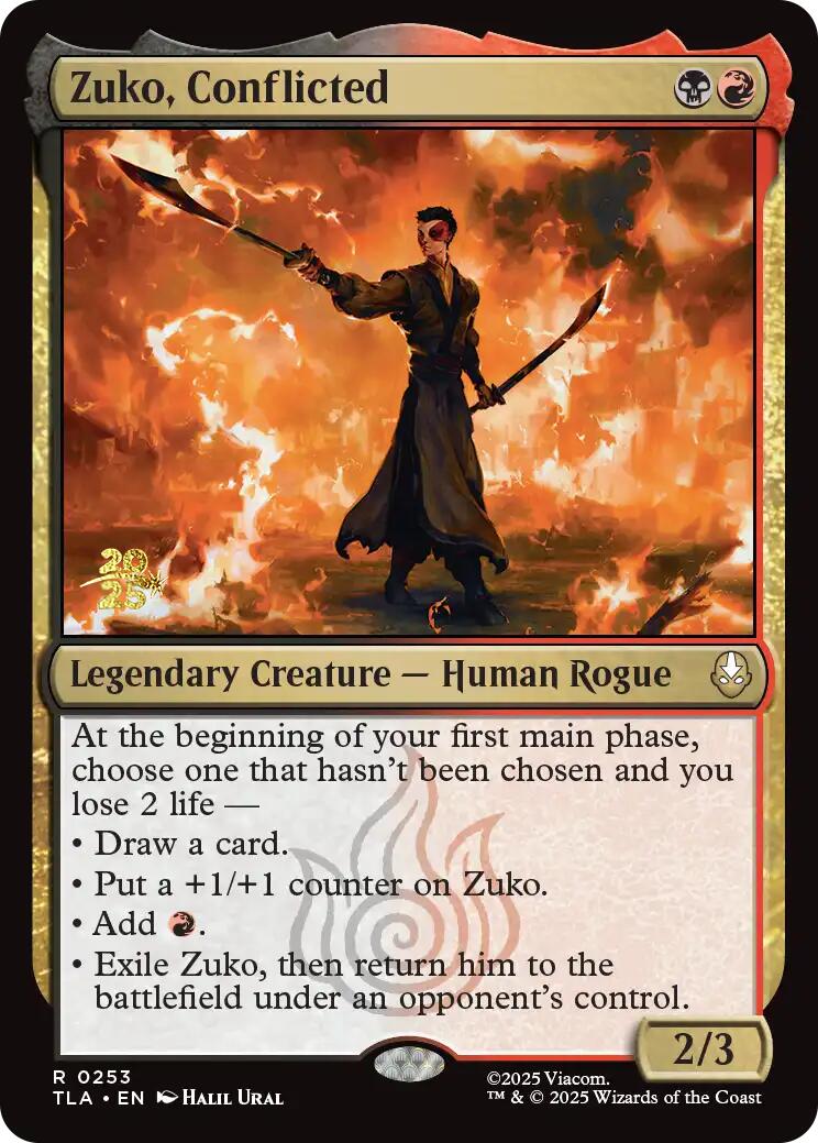 Zuko, Conflicted [Avatar: The Last Airbender Prerelease Cards] | Black Swamp Games