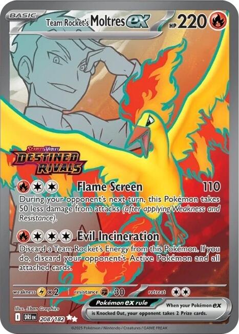 Team Rocket's Moltres ex (208/182) (Destined Rivals Stamp) [Miscellaneous Cards] | Black Swamp Games