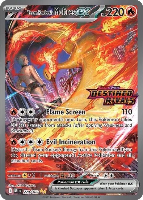 Team Rocket's Moltres ex (229/182) (Destined Rivals Stamp) [Miscellaneous Cards] | Black Swamp Games