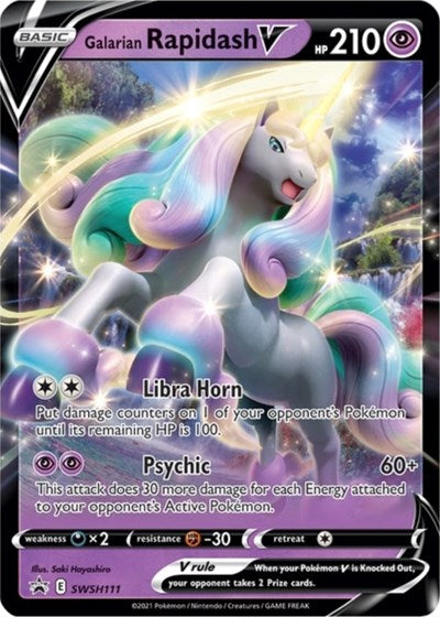 Galarian Rapidash V (SWSH111) (Jumbo Card) [Sword & Shield: Black Star Promos] | Black Swamp Games