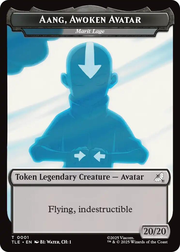 Aang, Awoken Avatar - Marit Lage // Treasure Double-Sided Token [Avatar: The Last Airbender: Eternal-Legal Tokens] | Black Swamp Games
