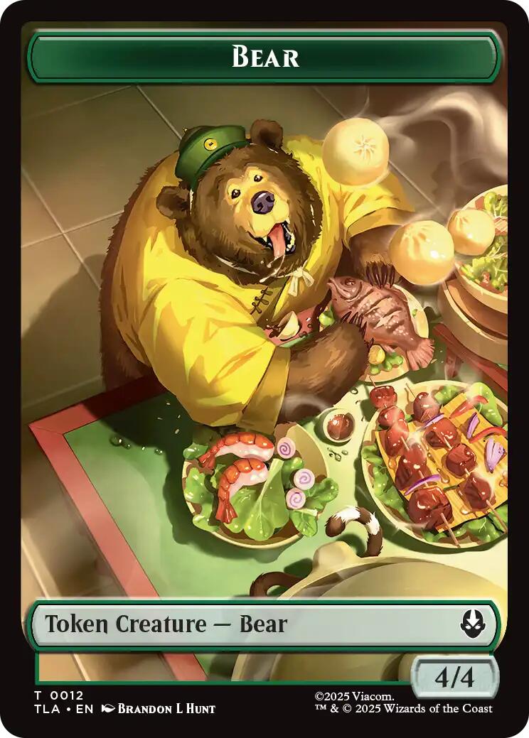 Bear // Food (0020) Double-Sided Token [Avatar: The Last Airbender Tokens] | Black Swamp Games