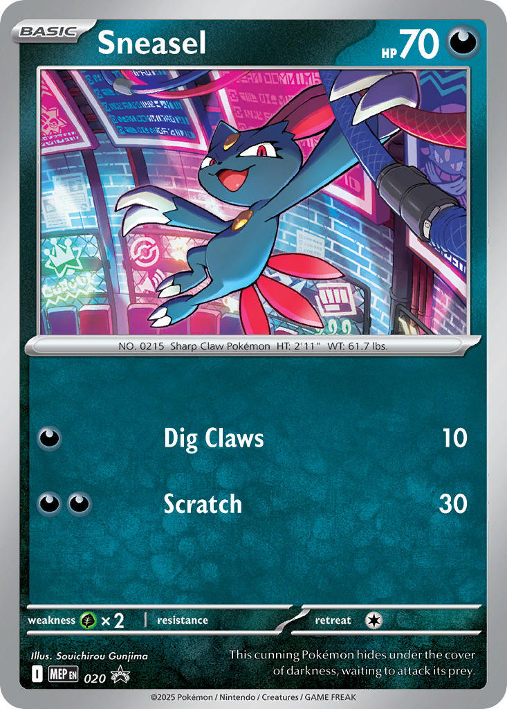 Sneasel (020) (Cosmos Holo) [Mega Evolution Promo] | Black Swamp Games