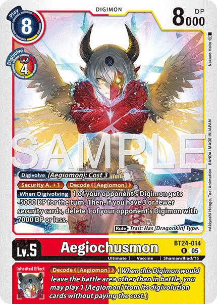 Aegiochusmon [BT24-014] [Time Stranger] | Black Swamp Games