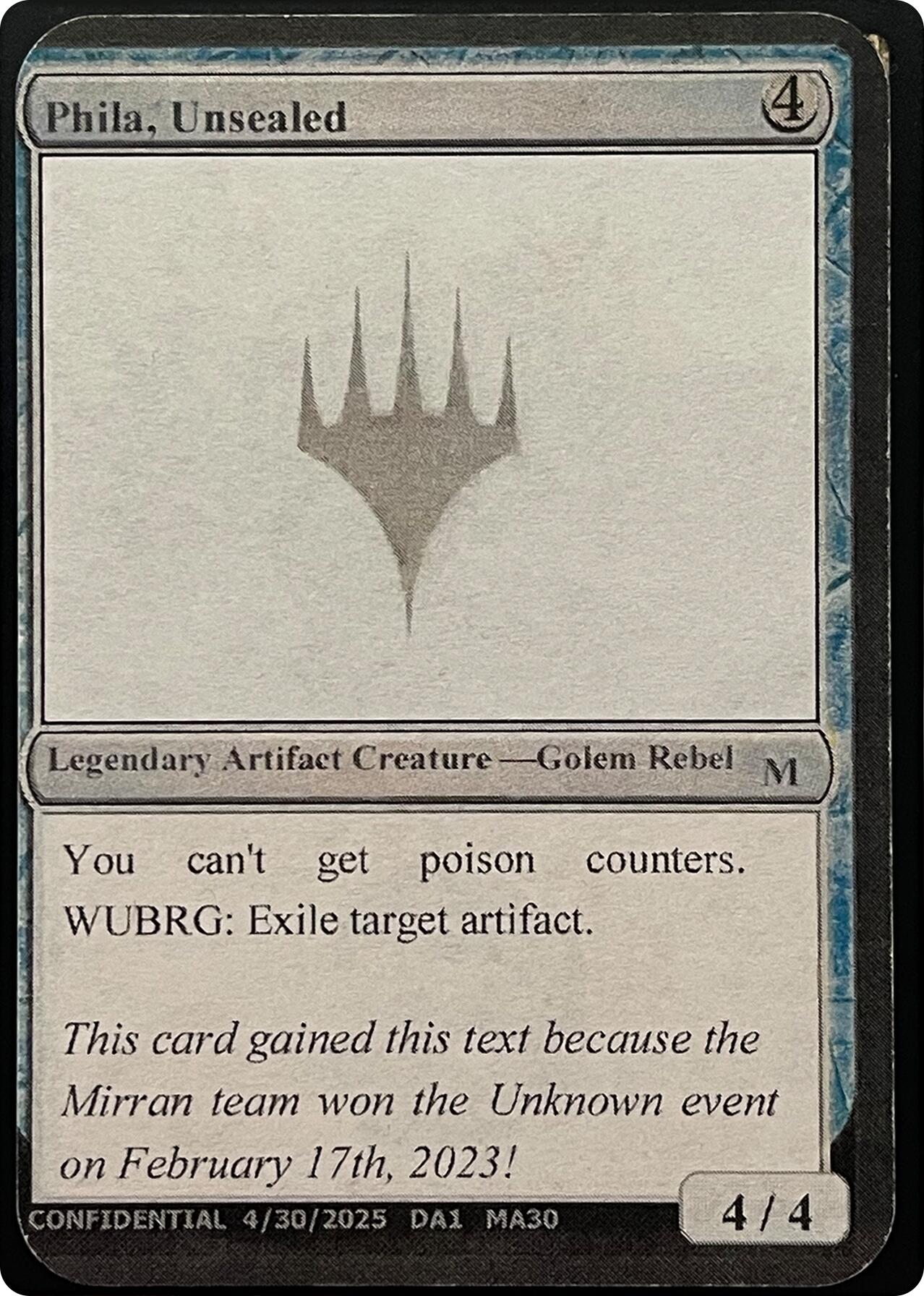 Phila, Unsealed (Reprint) [Unknown Event] | Black Swamp Games