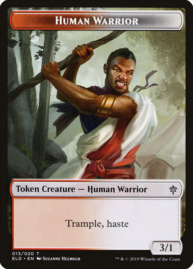 Human Warrior Token [Throne of Eldraine Tokens] | Black Swamp Games