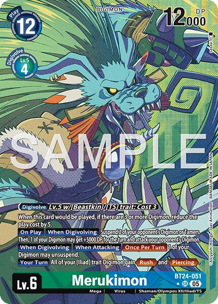 Merukimon [BT24-051] (Alternate Art) [Time Stranger] | Black Swamp Games