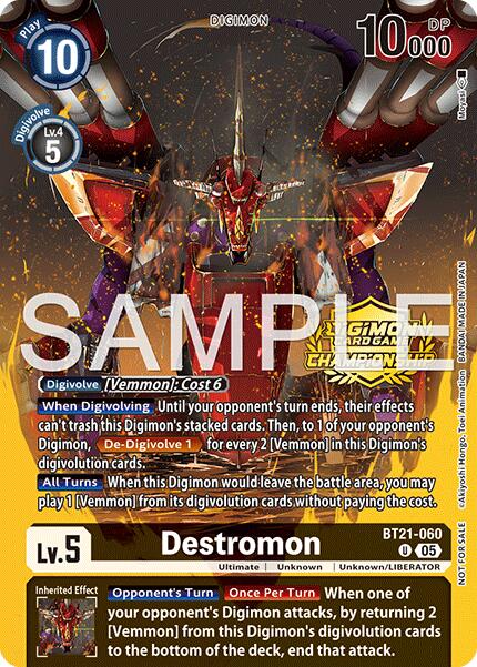Destromon [BT21-060] (Championship 25-26 Season 2 Tamers Pack) [World Convergence] | Black Swamp Games