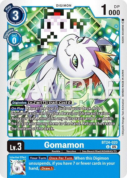 Gomamon [BT24-020] [Time Stranger] | Black Swamp Games