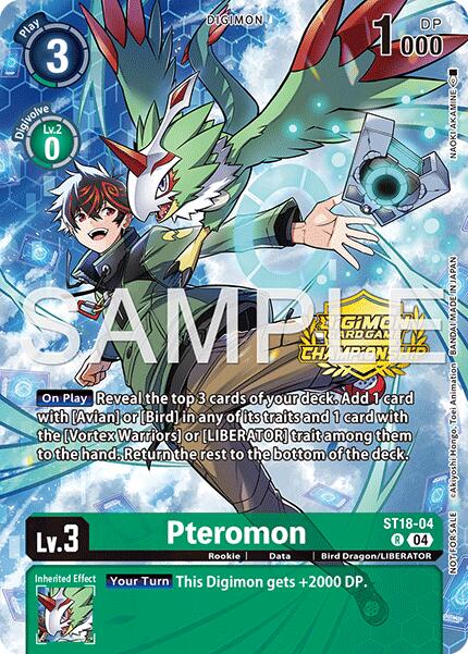 Pteromon [ST18-04] (Championship 25-26 Season 2 Tamers Pack) [Starter Deck: Guardian Vortex] | Black Swamp Games