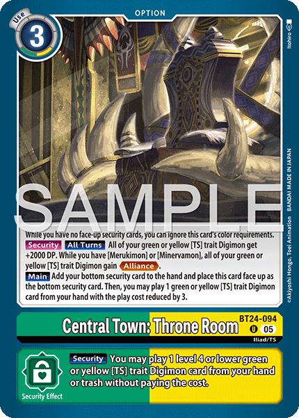 Central Town: Throne Room [BT24-094] [Time Stranger] | Black Swamp Games