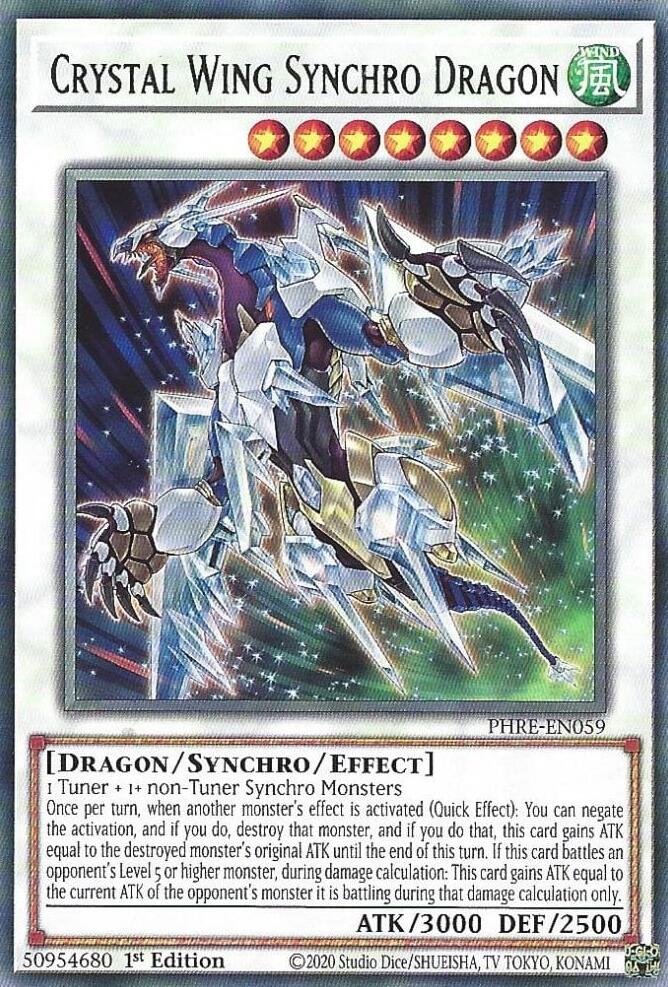 Crystal Wing Synchro Dragon [PHRE-EN059] Rare | Black Swamp Games