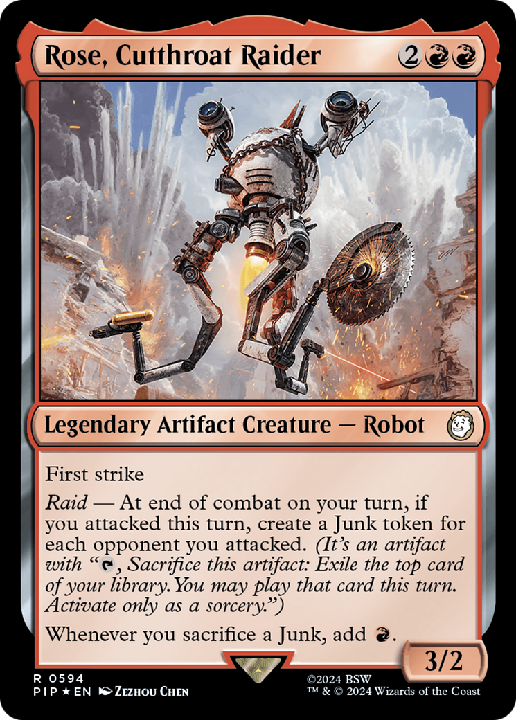 Rose, Cutthroat Raider (Surge Foil) [Fallout] | Black Swamp Games