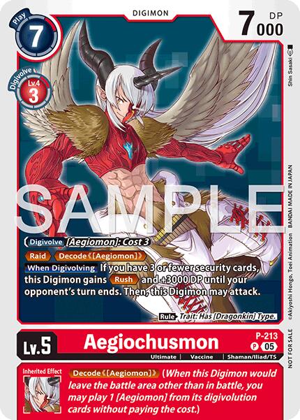 Aegiochusmon [P-213] (Official Store Tournament 2026 Vol. 1) [Promotional Cards] | Black Swamp Games
