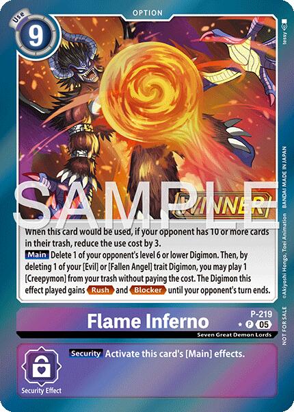 Flame Inferno [P-219] (Official Store Tournament 2026 Vol. 1 Winner) [Promotional Cards] | Black Swamp Games