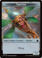 Thopter // Myr Double-Sided Token [Foundations Commander Tokens] | Black Swamp Games