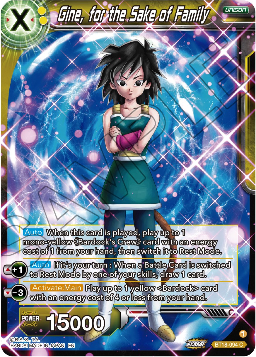 Gine, for the Sake of Family (BT18-094) [Dawn of the Z-Legends] | Black Swamp Games