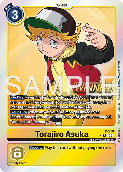 Torajiro Asuka [P-218] (Official Store Tournament 2026 Vol. 1 Winner) [Promotional Cards] | Black Swamp Games