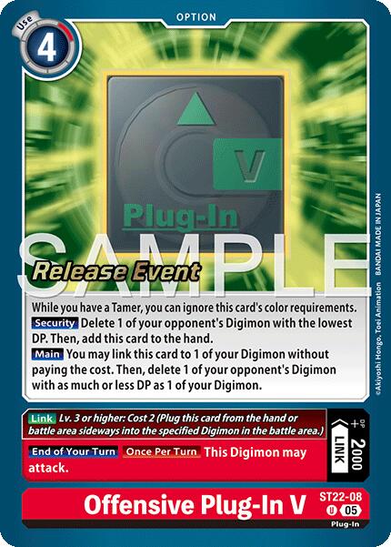 Offensive Plug-In V [ST22-08] [Starter Deck: Amethyst Mandala Advanced Deck Set Release Event Cards] | Black Swamp Games